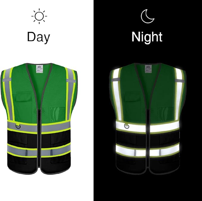 BeautyWill Custom Logo Safety Vest Class 2 High Visibility Reflective Vest - Image 4