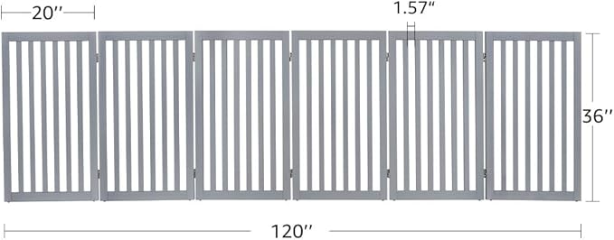 unipaws 120" Extra Wide Pet Gate, Free Standing Dog Gate - Image 7