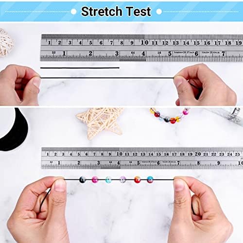Elastic String Cord, Selizo 2 Pack Stretchy String for Bracelets, Necklace, Beading, Jewelry Making and Sewing (1.2 MM, 109 Yards, Black & White) - Image 5