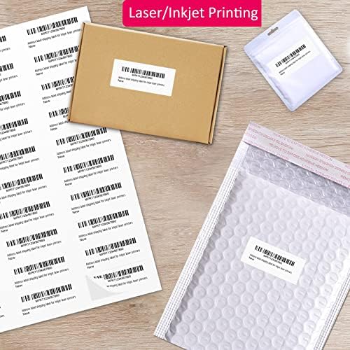 1" x 2-5/8" Shipping Address Labels 30000 Label Stickers Paper for Laser/Inkjet Printer 30 per Page Printable Mailing Labels - Matte, 1000 Sheets - Image 3