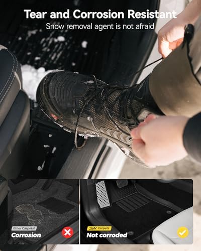 3W Tesla Model 3 Highland 2024 2025 2026 Floor Mats, Full Set with Carpets - Image 4