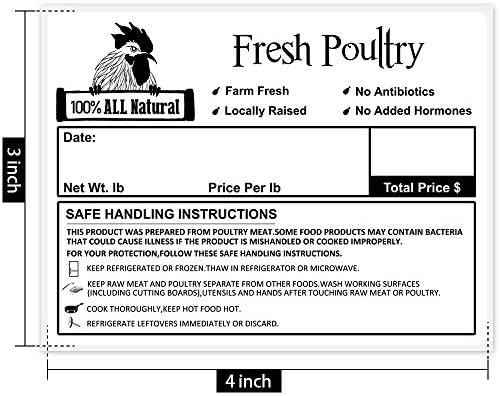 Morepack Poultry Freezer Labels, 50 Pcs 4x3 Inches - Image 2