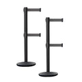 Crowd Control Warehouse CCW Set of 2 Dual Retractable Belt Barrier Stanchion by Crowd+Control+Warehouse