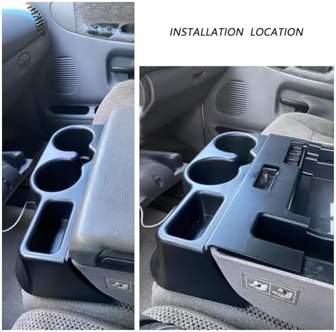 ABS Cup Holder with Storage Tray for 1500 2500 3500 Models 2003-2012 Vehicle Center Console Organizers SS281AZAA - Image 4