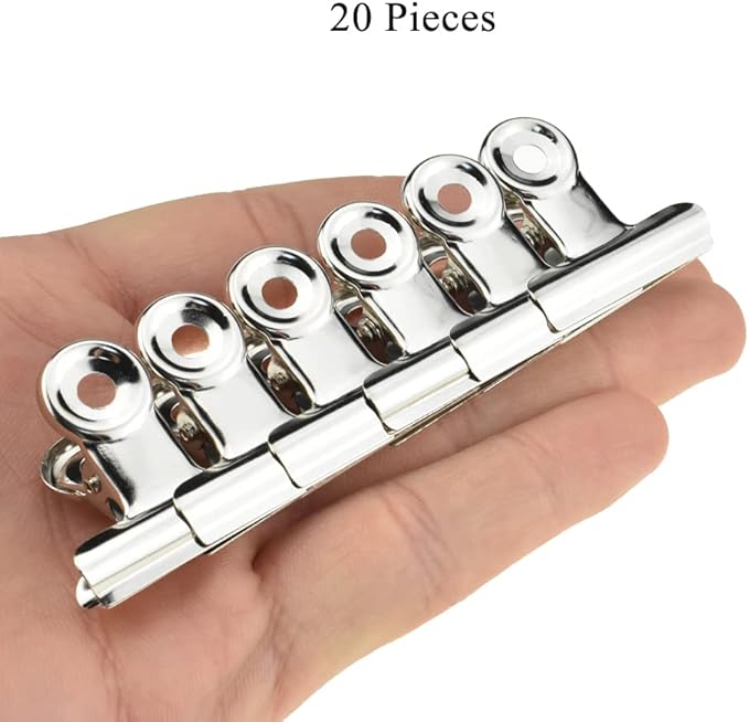 HAHIYO 1.25inch Silver Bulldog Clips Metal File Hinge Binder Clips Clamps Save - Image 6