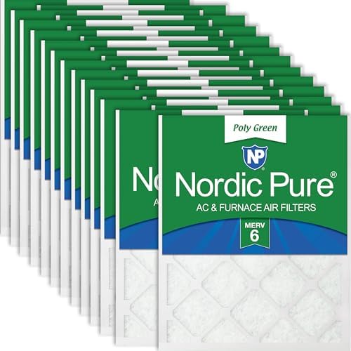 Nordic Pure 18x20x1 Poly Green MERV 6 Pleated AC Furnace Air Filters 24 Pk by NordicPure