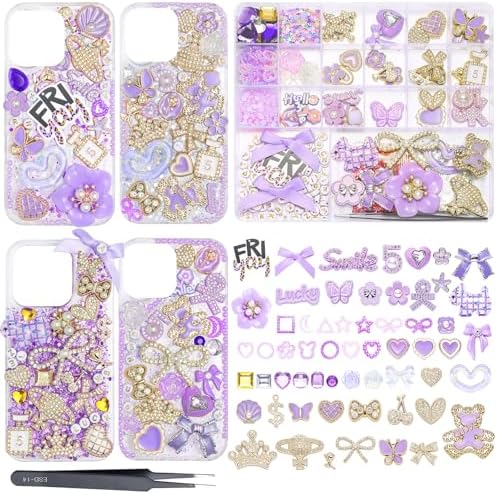 EIiovcnya 2380 Pcs Junk Case Charms Kit - DIY Phone Charms & Nail Art by Unknown