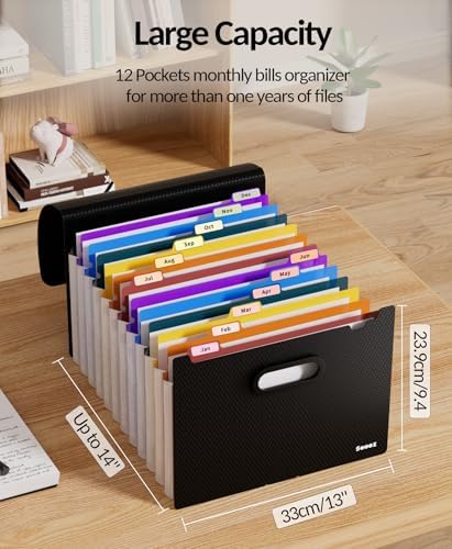 Sooez Accordion File Organizer, 13-Pocket Expanding File Folder Letter Size - Image 4
