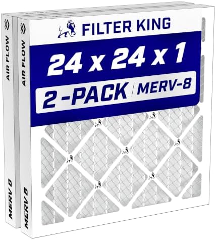 Filter King 24x24x1 Air Filter MERV 8, AC Furnace Filters (2-Pack) by FilterKing