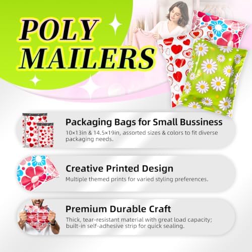 100pcs Poly Mailers 10x13 for Ecommerce Shipping,Online Retail - Image 5