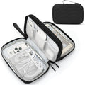 FYY Electronic Organizer, Travel Tech Pouch Bag, Large, Black Quilted by FYY