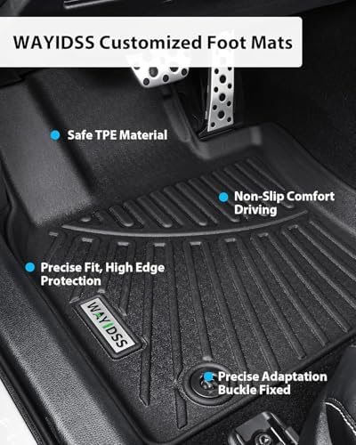 Floor Mats for Ford Expedition MAX 2018-2023 2024 (Only Fit Max 8 Seats / 2nd Row Bench Seat) with Cargo Liners,TPE All Weather Protection Floor Liners with Trunk Mat Covering The Backrest - Image 3