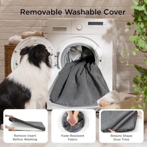 Bedsure XXL Dog Bed, Giant Pet Bed with Washable Cover, 53"x36" Dark Grey - Image 5