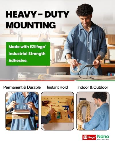 EZlifego Heavy Duty Invisible Bond Nano Double Sided Mounting Tape, 9.85FT - Image 5