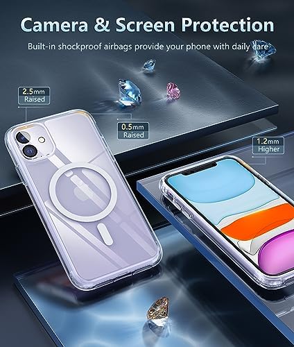 FNTCASE for iPhone 11 Case Clear Compatible with Magsafe Anti Yellowing - Image 5
