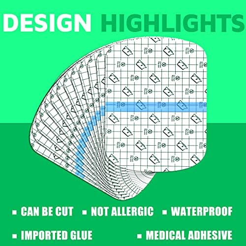 Nuanchu 50 Pcs Waterproof Transparent Adhesive Bandages Clear Adhesive Bandages Stretch Film Tape Tattoo Cover up Tape for Tattoo Swimming Shower(6 x 7.7 Inch) - Image 4