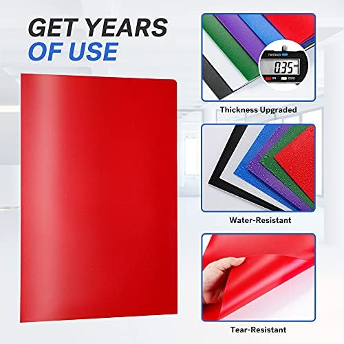 Sooez 7Pack Folders with Pockets, Pastels Colors, Heavy Duty Pocket Folder - Image 4