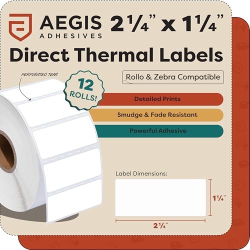2.25" X 1.25" Direct Thermal Labels (12000 Count, 12 Rolls) - Image 2