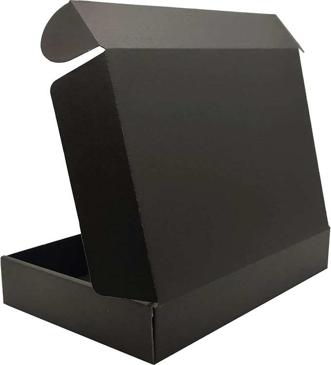 Black Shipping Boxes for Small Business Pack of 25-11x8x2 inches Cardboard - Image 4