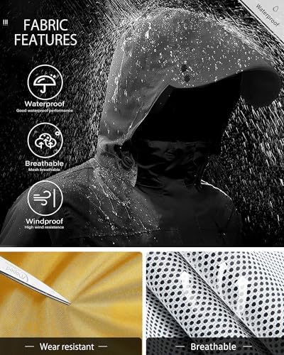 iCreek Rain Suit Waterproof Breathable Lightweight 2-Piece Rain Gear Unisex - Image 3