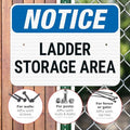 OSHA Notice Ladder Storage Area Sign, by SigoSigns