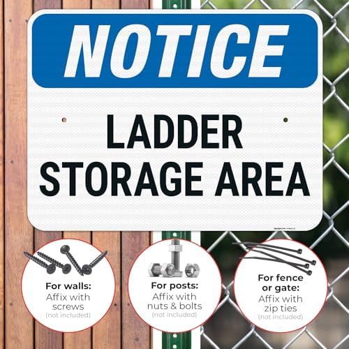 OSHA Notice Ladder Storage Area Sign, by SigoSigns