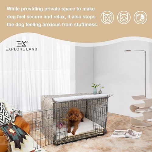 Explore Land Pattern Dog Crate Cover, 24 Inches (Vintage Violet) - Image 6