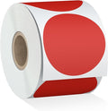 Misofuki 2" 750 Labels Red Circle Direct Thermal Stickers Labels Roll Compatible by Misofuki