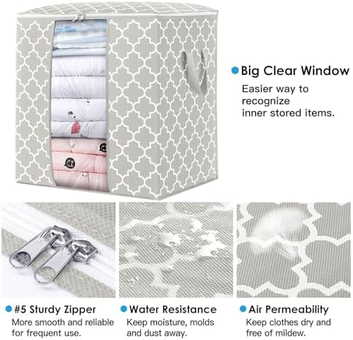 Storage Bags 8 Pack 100L Clothes Organization and Storage Containers - Image 2