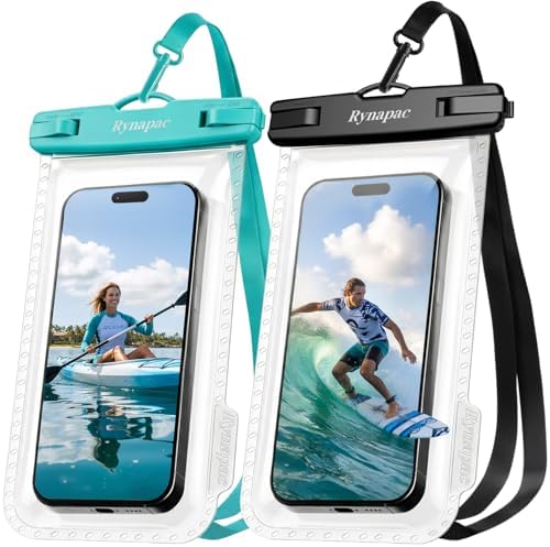 Rynapac Waterproof Phone Pouch 2 Pack, Waterproof Phone Case, [Up to 8.5''] by Rynapac
