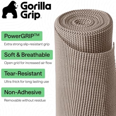 GORILLA GRIP powerGRIP Drawer Shelf and Cabinet Liner, 24"x20', Beige - Image 2
