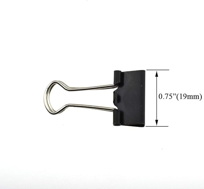 HAHIYO Binder Clips Paper Clamps Spring Steel Sturdy Small 0.75 inches Width - Image 2