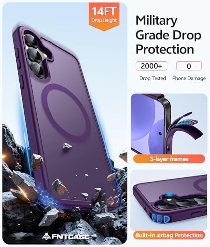 FNTCASE for Samsung Galaxy S25/S24 Case, Fit for Magsafe, Screen Protector - Image 5