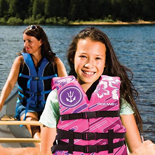Aqua Oceans 7 Life Jacket for Kids - US Coast Guard Approved Life Vest for Infant, Child & Youth Boys and Girls, Open-Side PFD for Boating, Swimming & Water Sports - Image 3