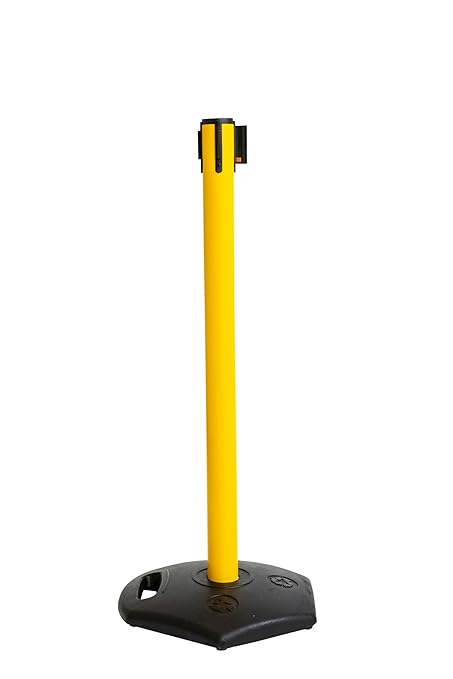 Xpress Safety Stanchion– 11’ Premium Polyester Belt, Universal 4-Way Connection by BarrierDirect