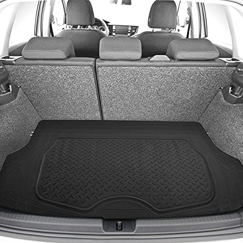 FH Group Premium Liners Tall Channel Trimmable All Weather Rubber Full Set Car Floor Mats (Blue) w. Trimmable All-Season Cargo Liner (Black) - Universal Fit for Cars Trucks and SUVs - Image 5