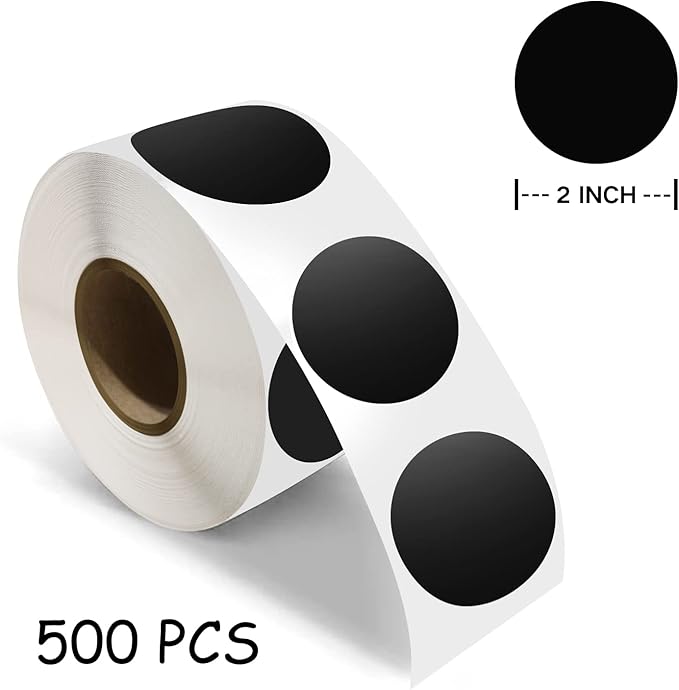 500 PCS Dot Sticker Tape 2" Inch Round Color Coding Labels Removable Writable - Image 7