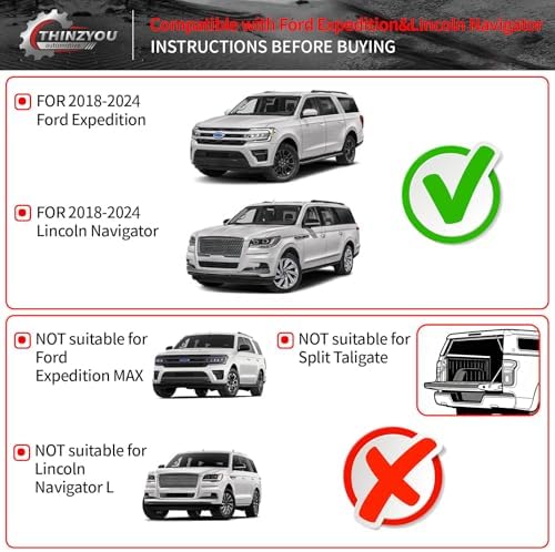 Trunk Mat & Backrest Mats for 2018-2024 Ford Expedition (No Max - Image 4