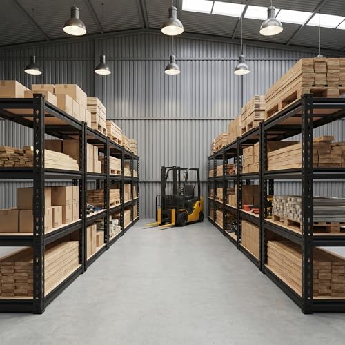 Romorgniz 60.8" H Garage Shelves 5 Tier Storage Shelves Organizers,2000LBS Heavy Duty Adjustable Shelving Unit,Garage Shelves Metal Shelf for Basement, Warehouse,Commercial,School,40" W x20 D,2P - Image 5