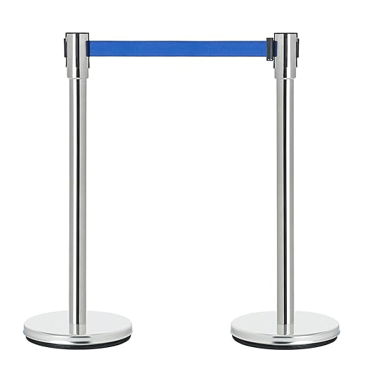 DuraSteel Chrome Crowd Control Barriers Stanchions by DuraSteel