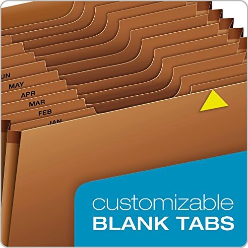 Globe-Weis PFXR217MHD /Pendaflex Heavy-Duty Expanding File, Open Top, 12 Pockets, Monthly Index, Letter Size, Brown (R217MHD) - Image 5