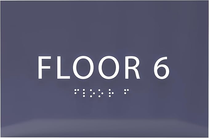 6" X4" Floor 6 Sign by ADACentralSigns