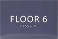 6" X4" Floor 6 Sign by ADACentralSigns