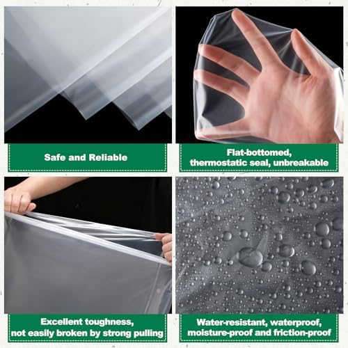 40 Pcs Large Clear Plastic Storage Bags set, 30 x 40 Inches,1.4 Mil - Image 3