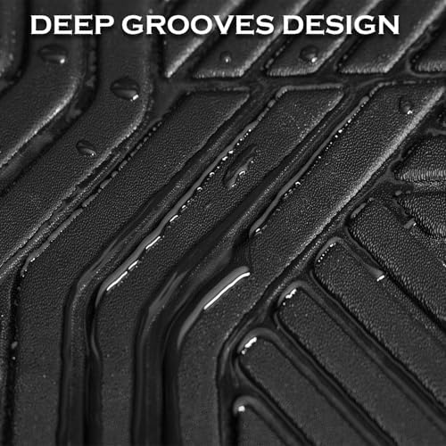 Floor Mats for Ford Transit 2015-2021 150/250/350/350HD w/Carpet Flooring (No Fit Transit Connect), Custom Fit TPE All Weather Floor Liners, 1st Row Transit Accessories - Image 4