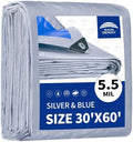 RAINDEWAY Tarps 30x60Ft 5.5 Mil Multipurpose Waterproof Poly Tarp Cover by RAINDEWAY