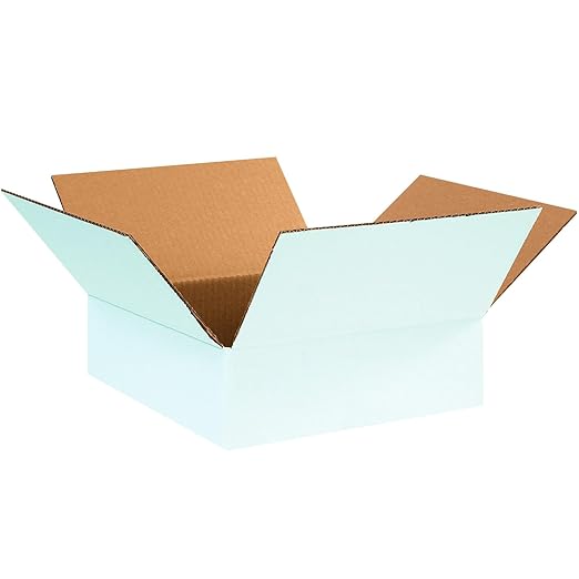 AVIDITI White Shipping Boxes 12"L x 12"W x 4"H Small Medium Mailing Box by Aviditi