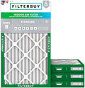 Filterbuy 12x20x2 Air Filter MERV 8 Dust & Allergy Defense (4-Pack) by Filterbuy