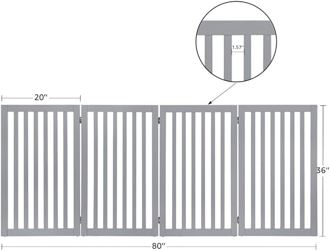 unipaws 36”H Free Standing Pet Gate - Image 4