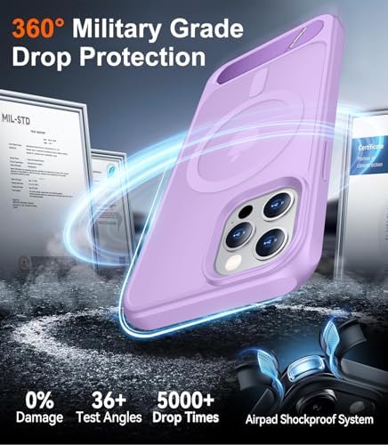 Temdan Magnetic Compatible with iPhone 12 Pro Max Case, [Built-in Invisible Kickstand][Compatible with MagSafe][Military Grade Shockproof] Slim Translucent Matte Phone Case for iPhone 12 Pro Max 6.7" - Image 4